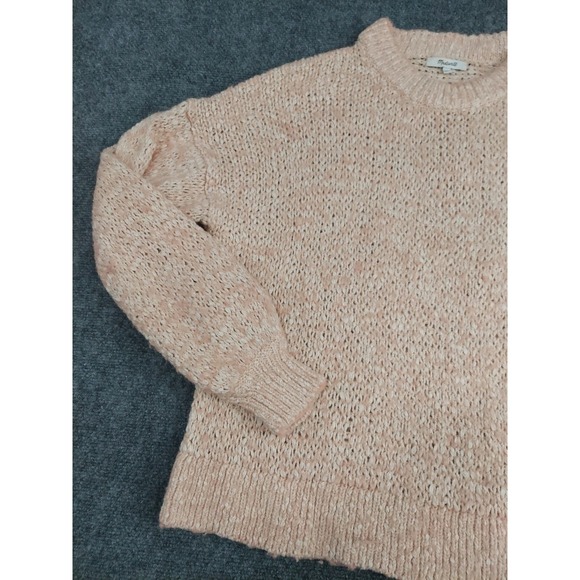 Madewell Sweater Womens Large Pink Chunky Knit Alpaca Wool Blend Crew Neck - Picture 5 of 12